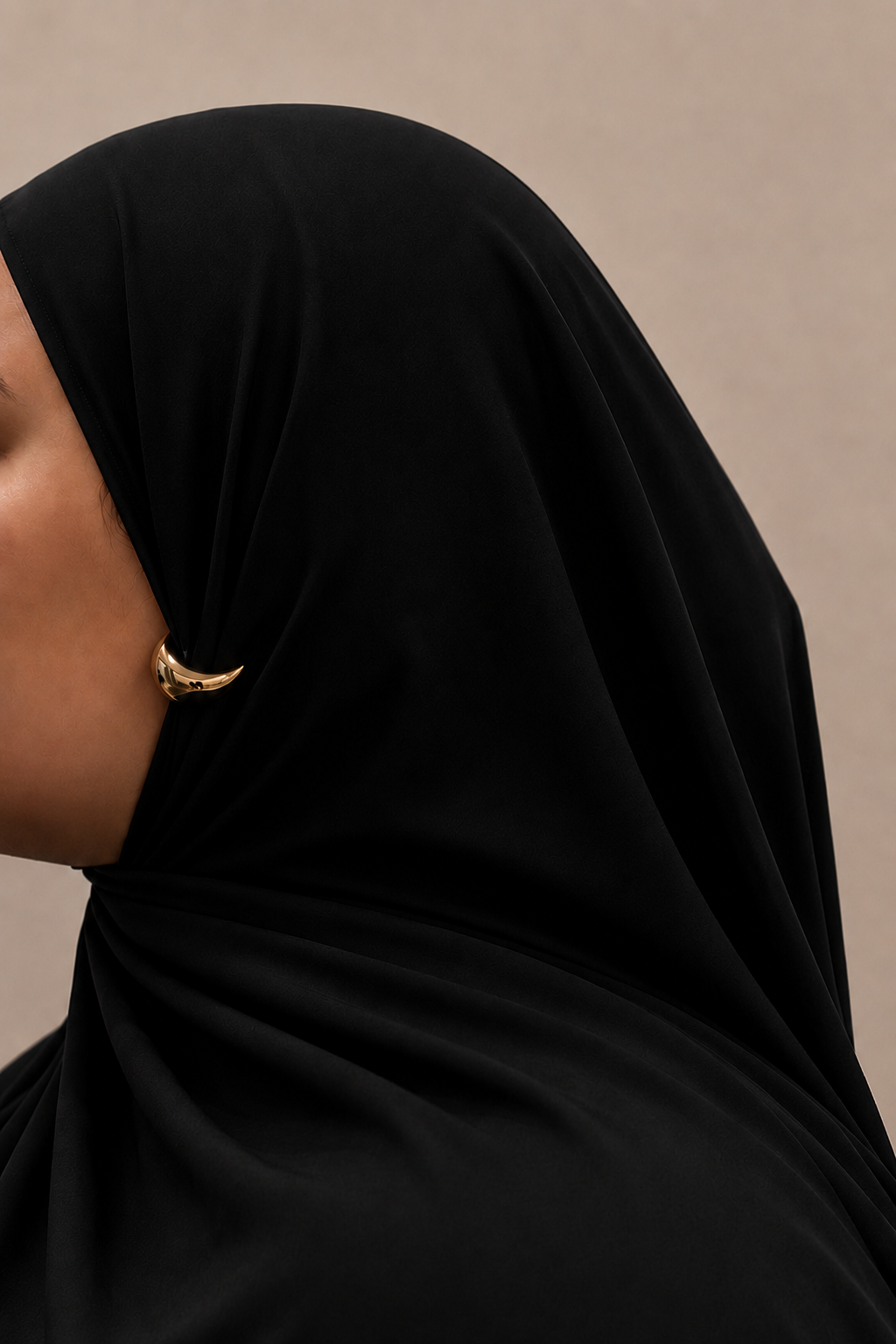 Liquid Jersey Hijab - Onix black