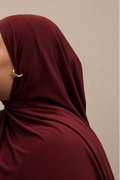 Liquid jersey Hijab - Cherry red