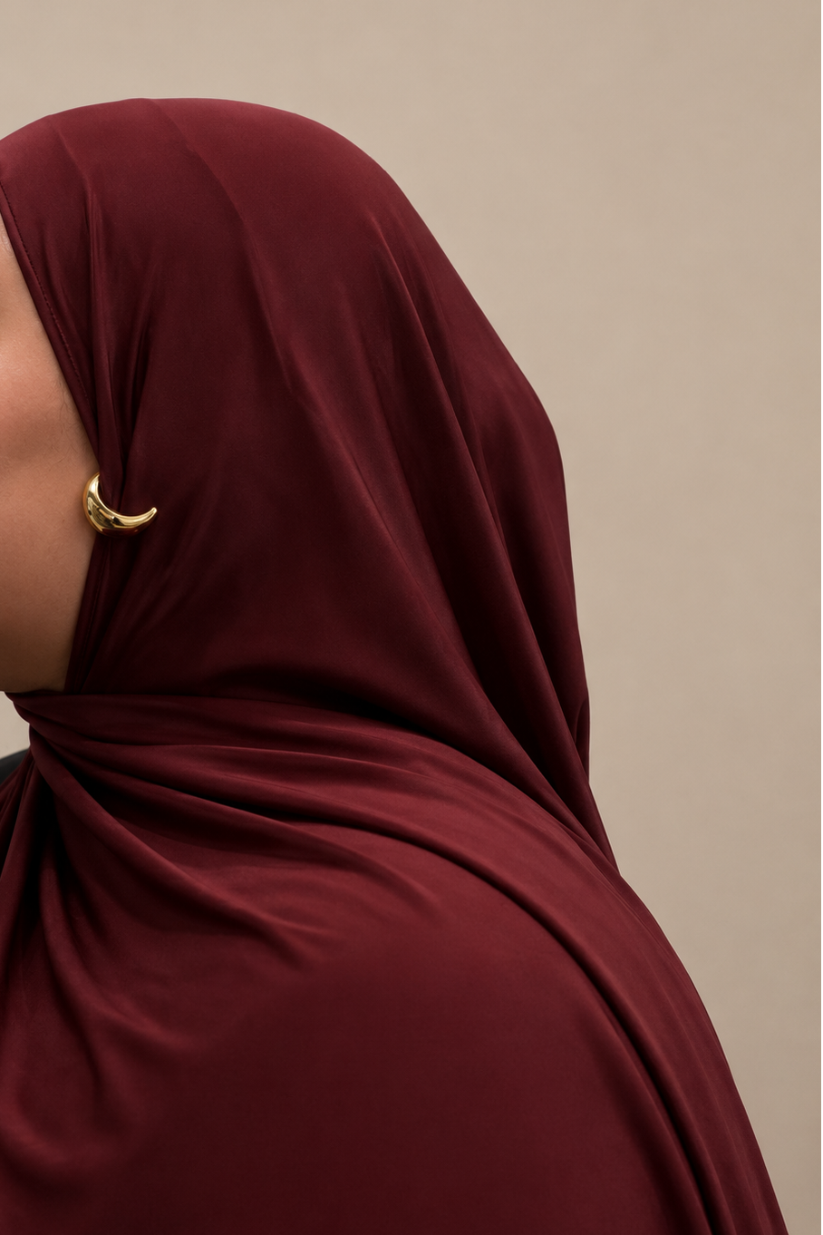 Liquid jersey Hijab - Cherry red